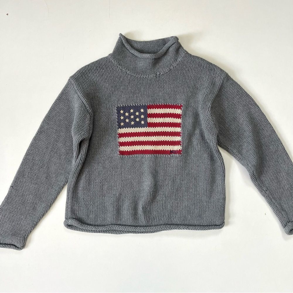 Ralph Lauren Vintage American Flag Knit Sweater